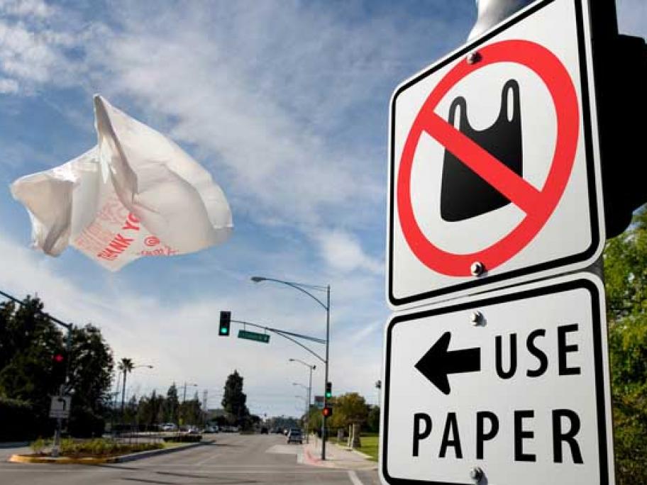 use paper bags sign