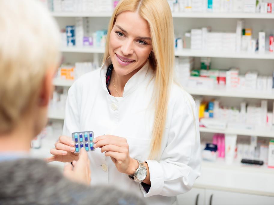 pharmacist and patient