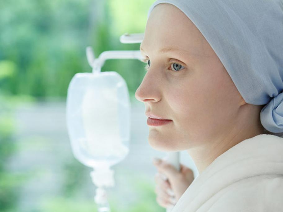 Woman having chemo