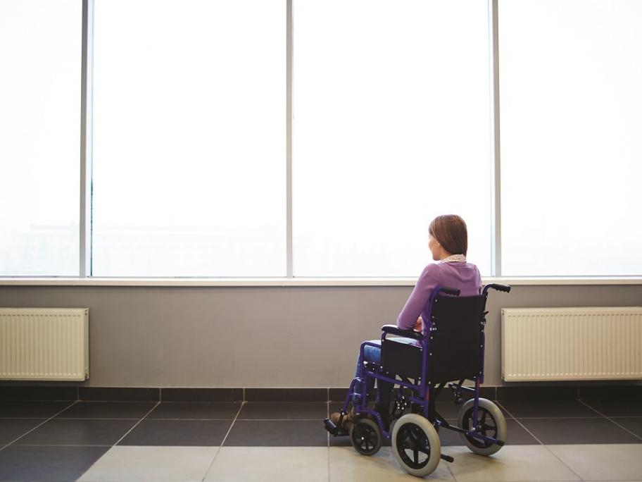 young woman in wheelchair