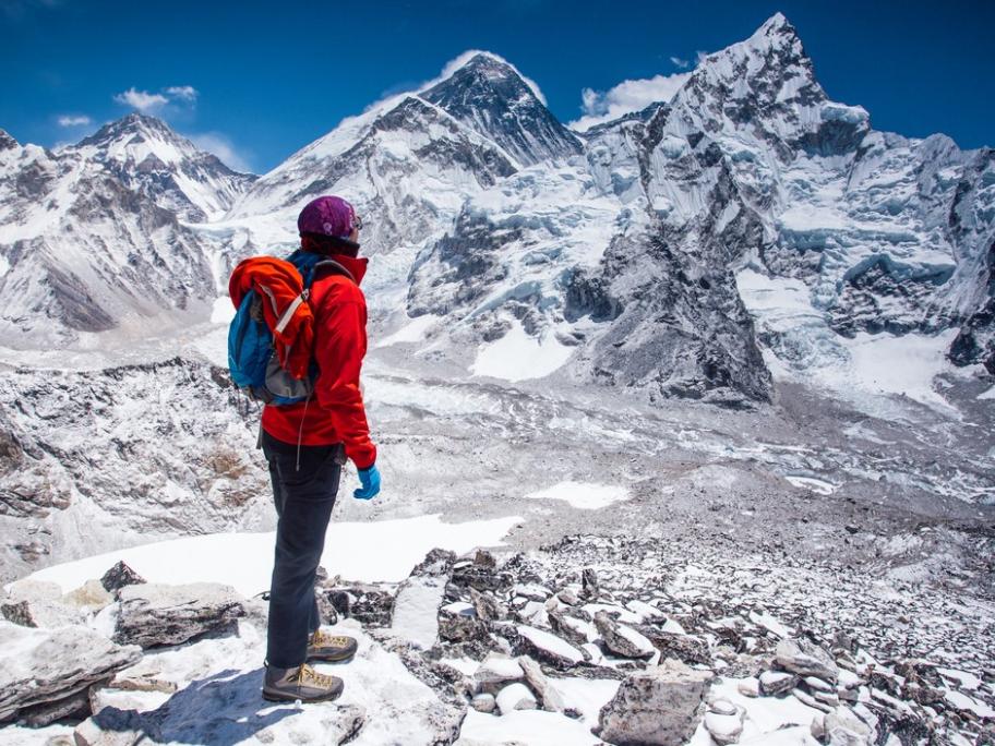 Woman in Himalayas