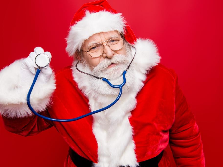 Santa with stethoscope