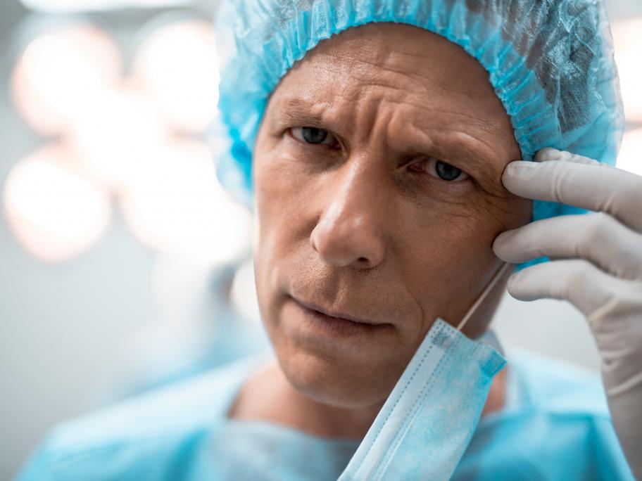 Tired surgeon