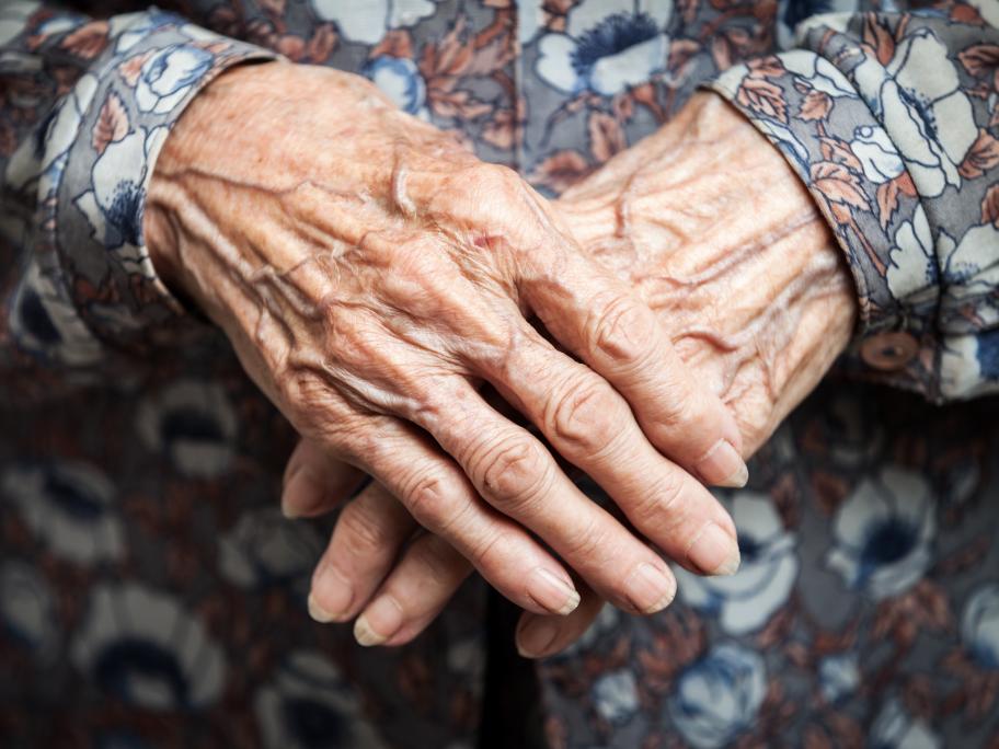 Elderly hands