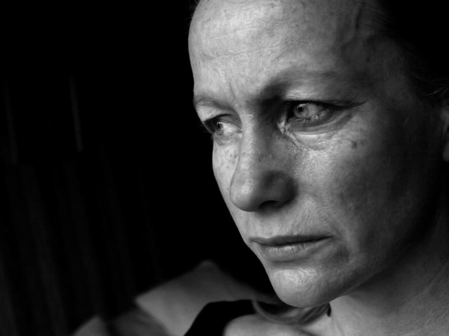 Sad worried woman