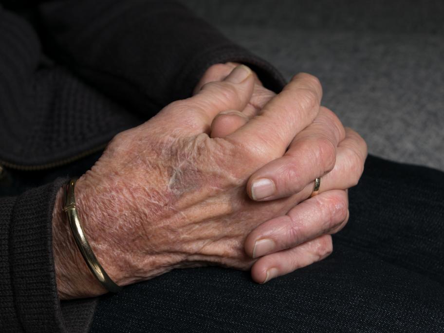 older woman's hands