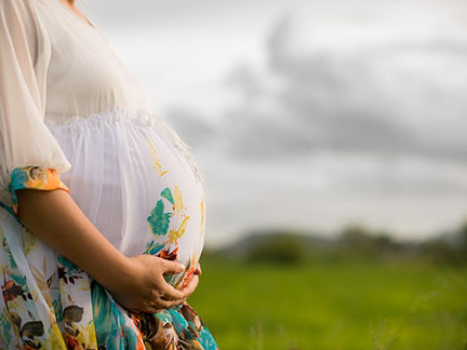 Pregant women outdoors